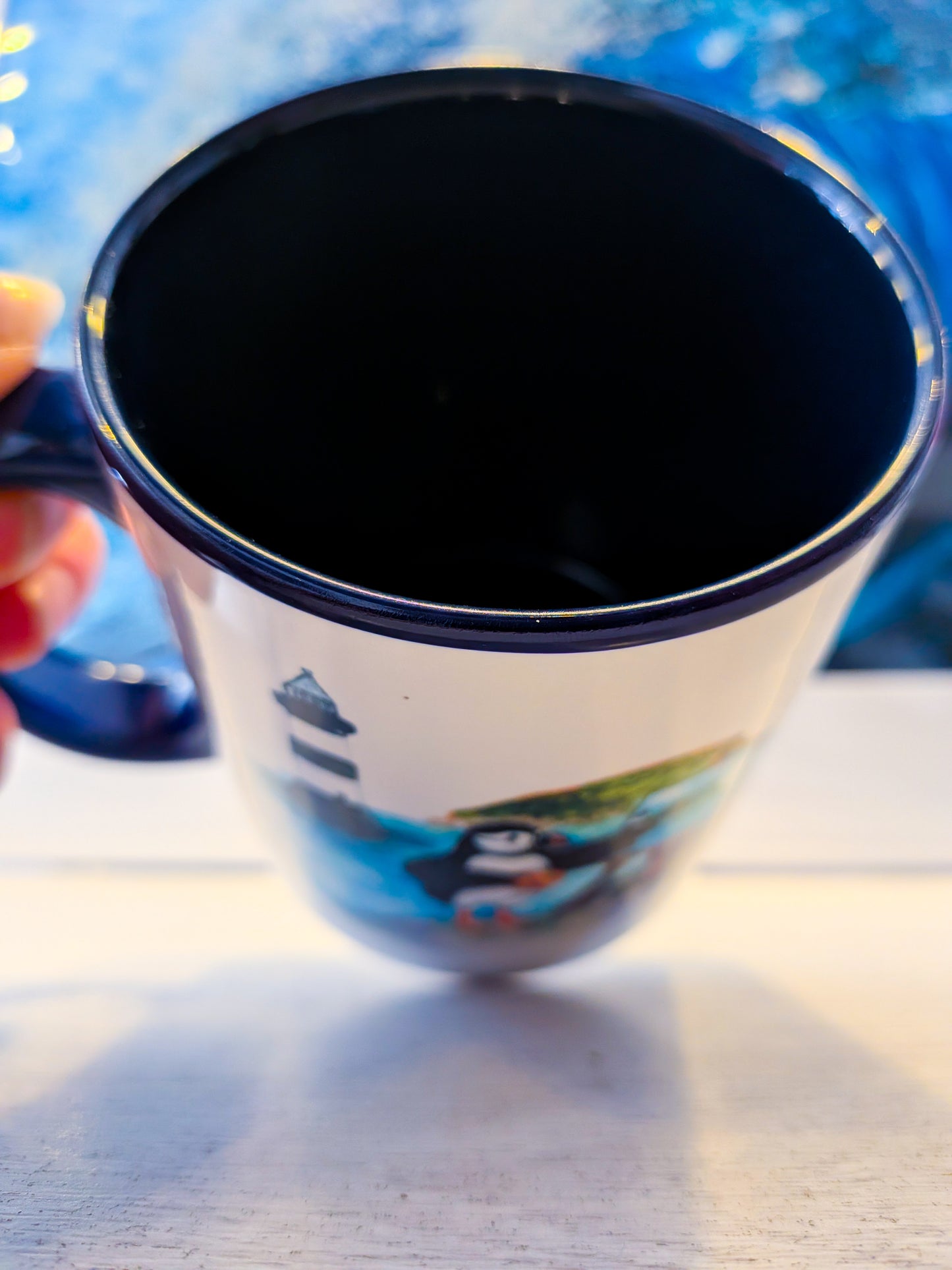 Puffin Prints Ceramic Two Colour Mug - Paintinā Puffin