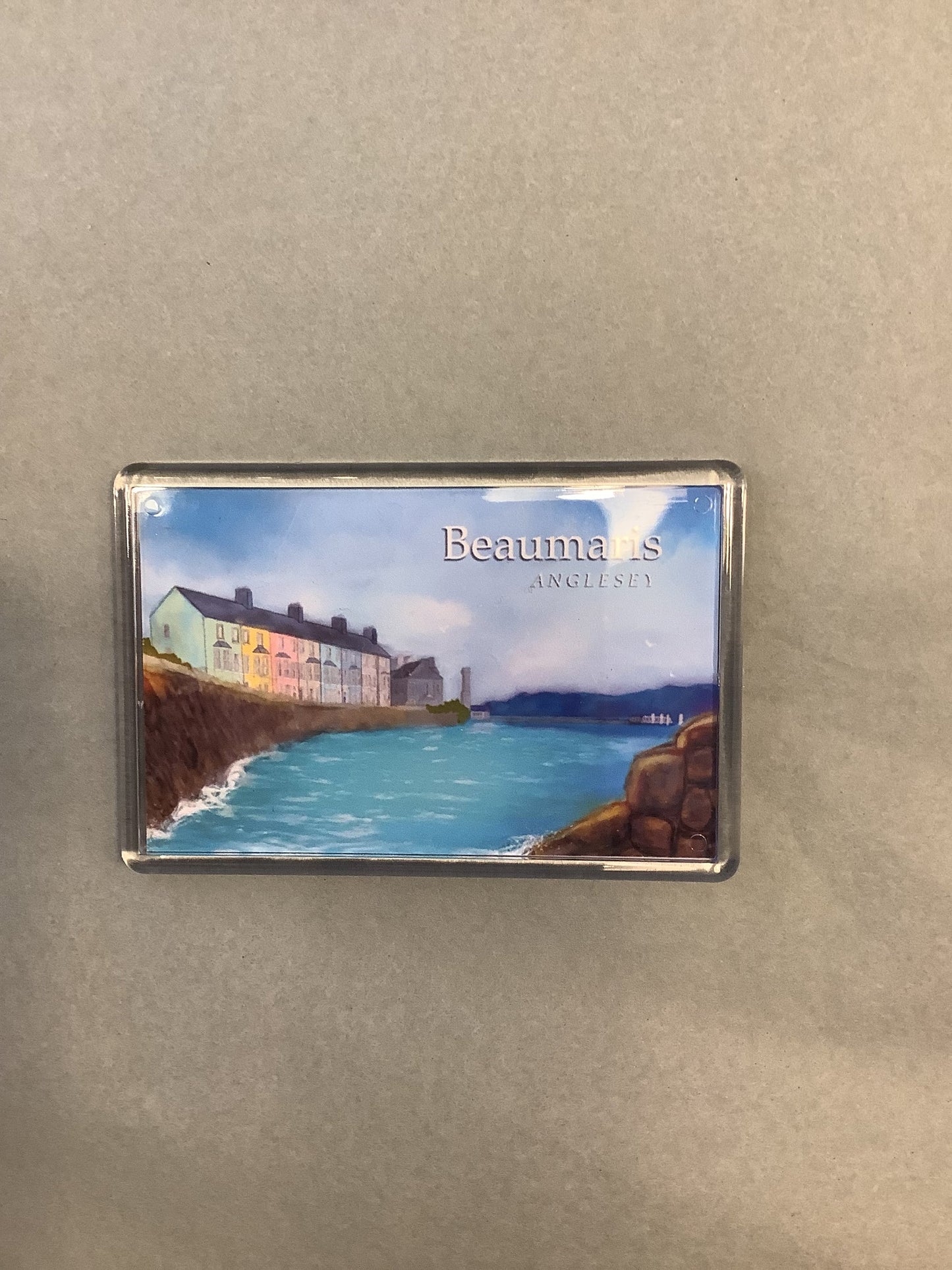 Beaumaris Houses on Anglesey Artwork Magnet