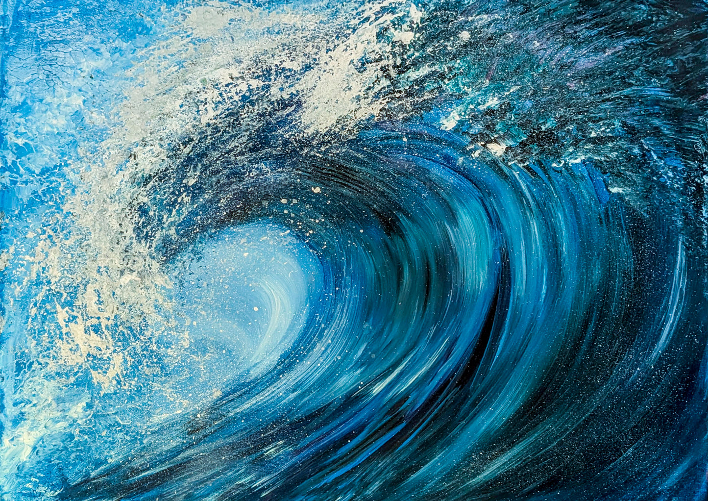 Glas Waves - Original Painting by Rachel Bennett