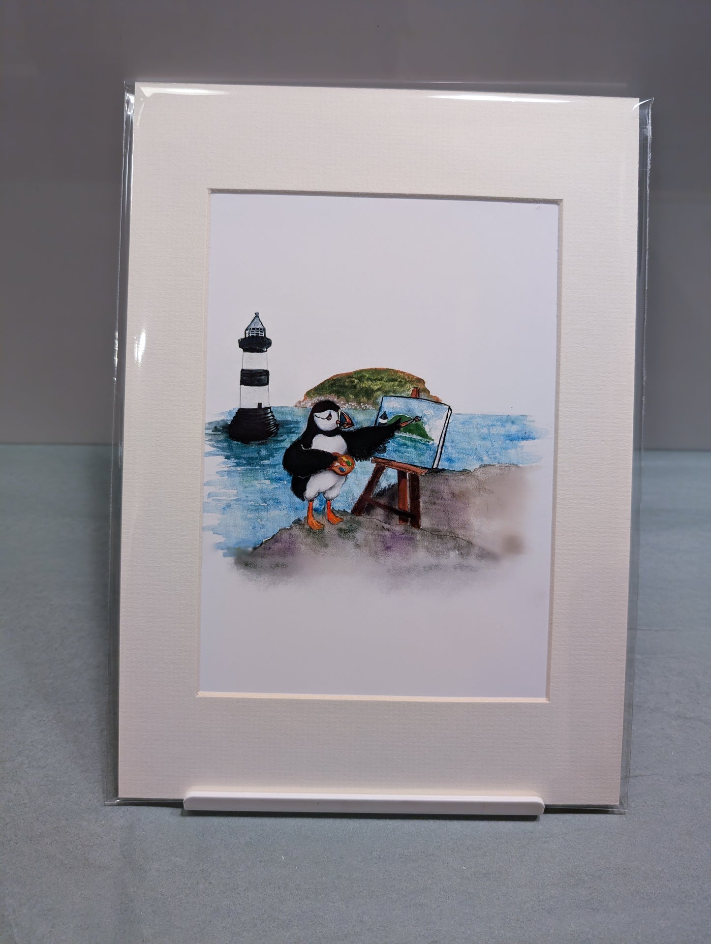 Mounted Paintin’ Puffin Print