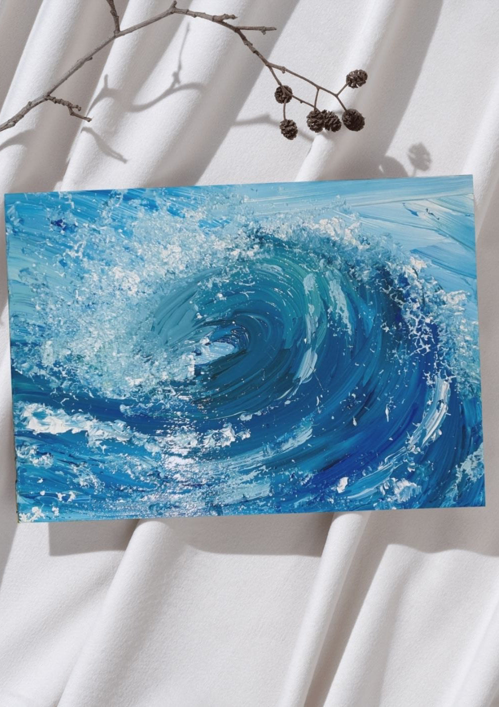 Meddwl Am y Môr Printed ACEO | Miniature Art Card – Puffin Prints