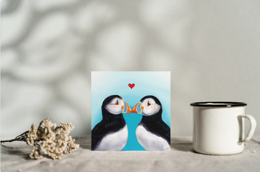 Peckin’ Puffin Card