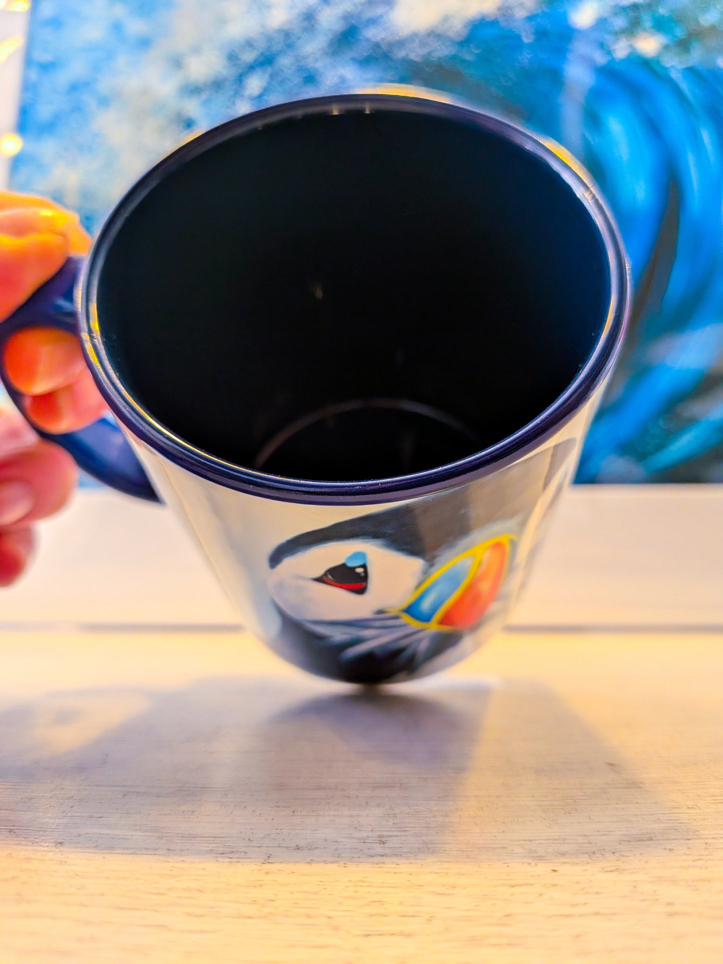 Puffin Prints Ceramic Two Colour Mug - Stuffin’ Puffin