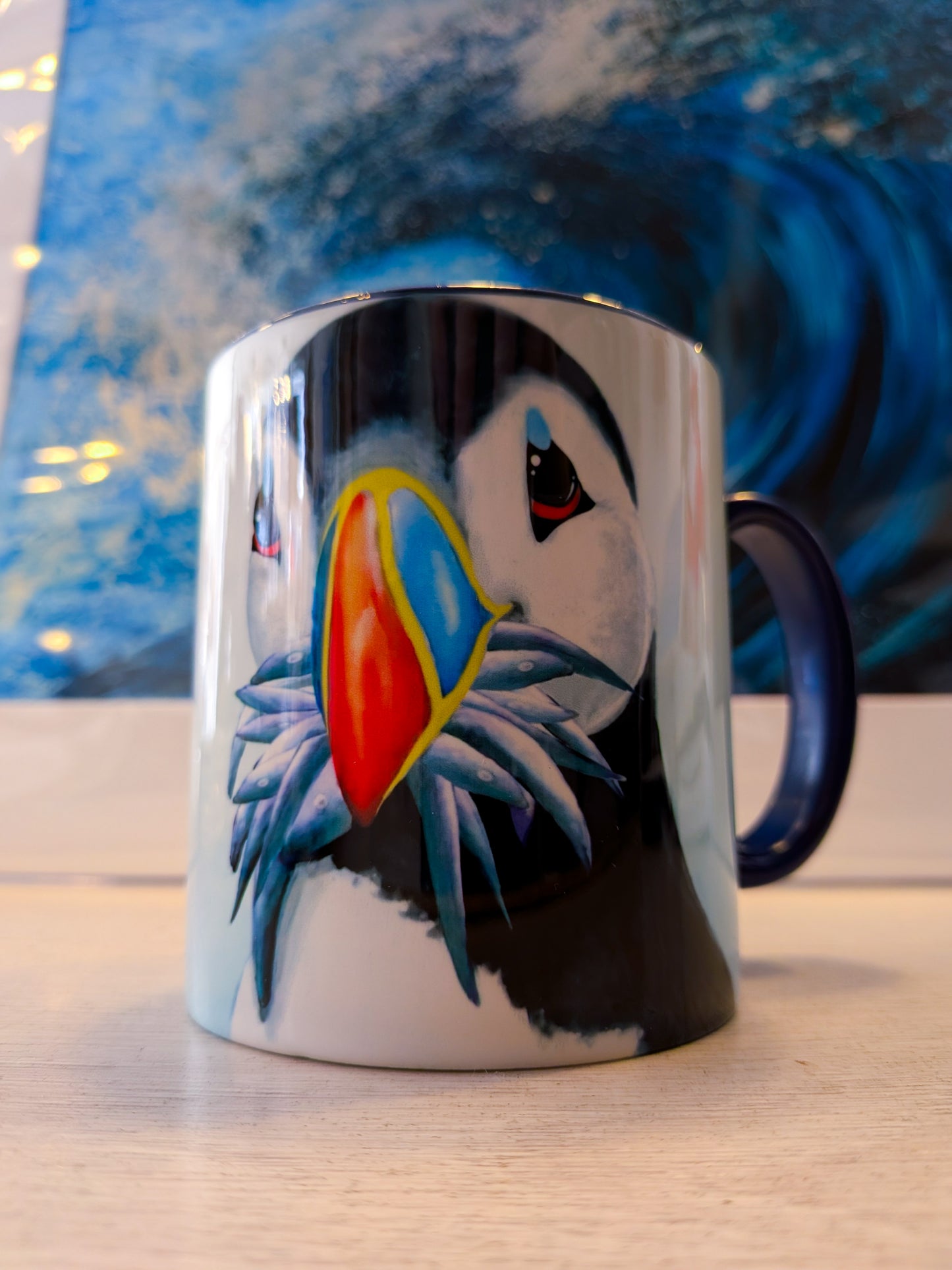 Puffin Prints Ceramic Two Colour Mug - Stuffin’ Puffin