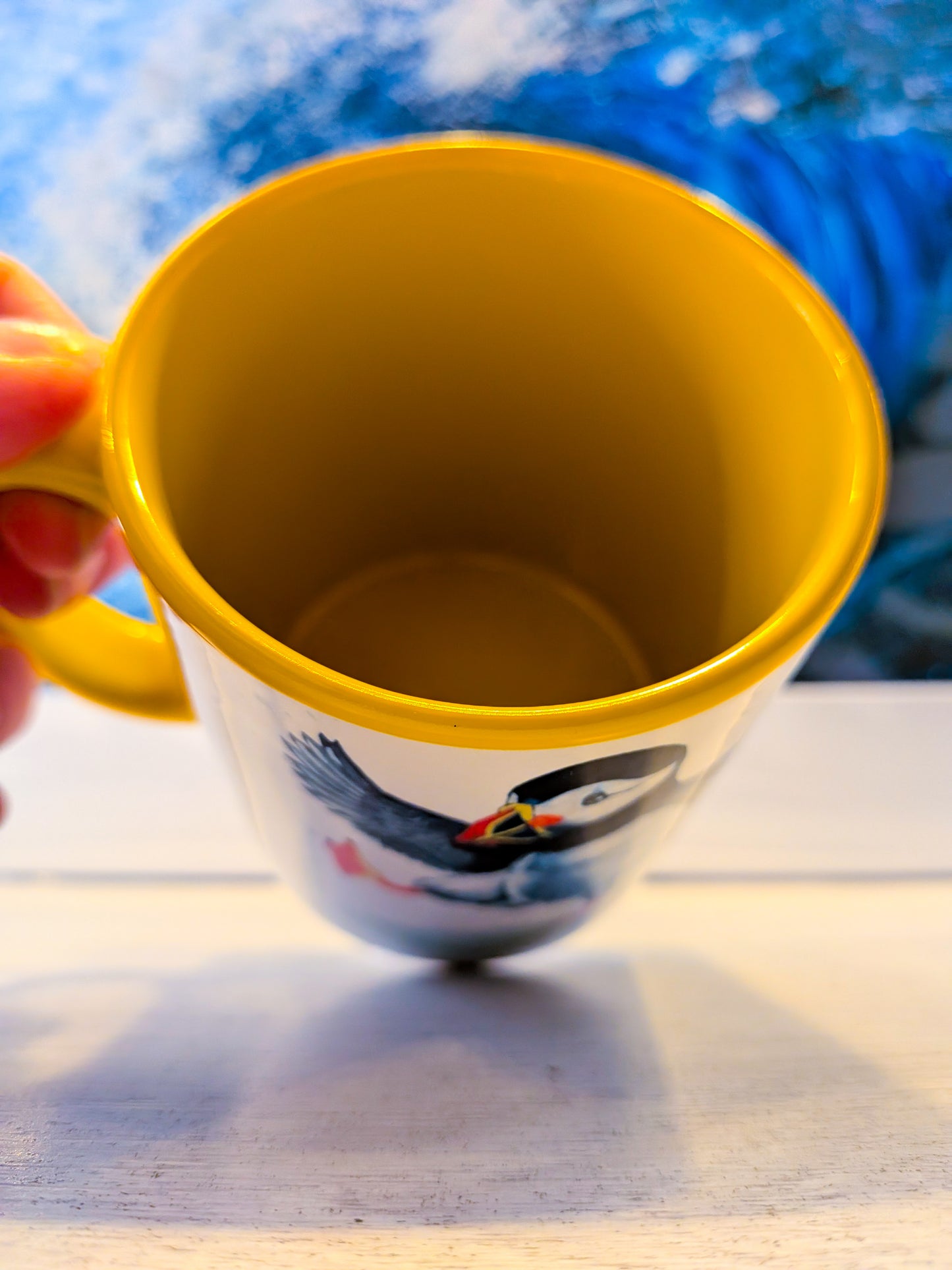Puffin Prints Ceramic Two Colour Mug - Paddlin’ Puffin