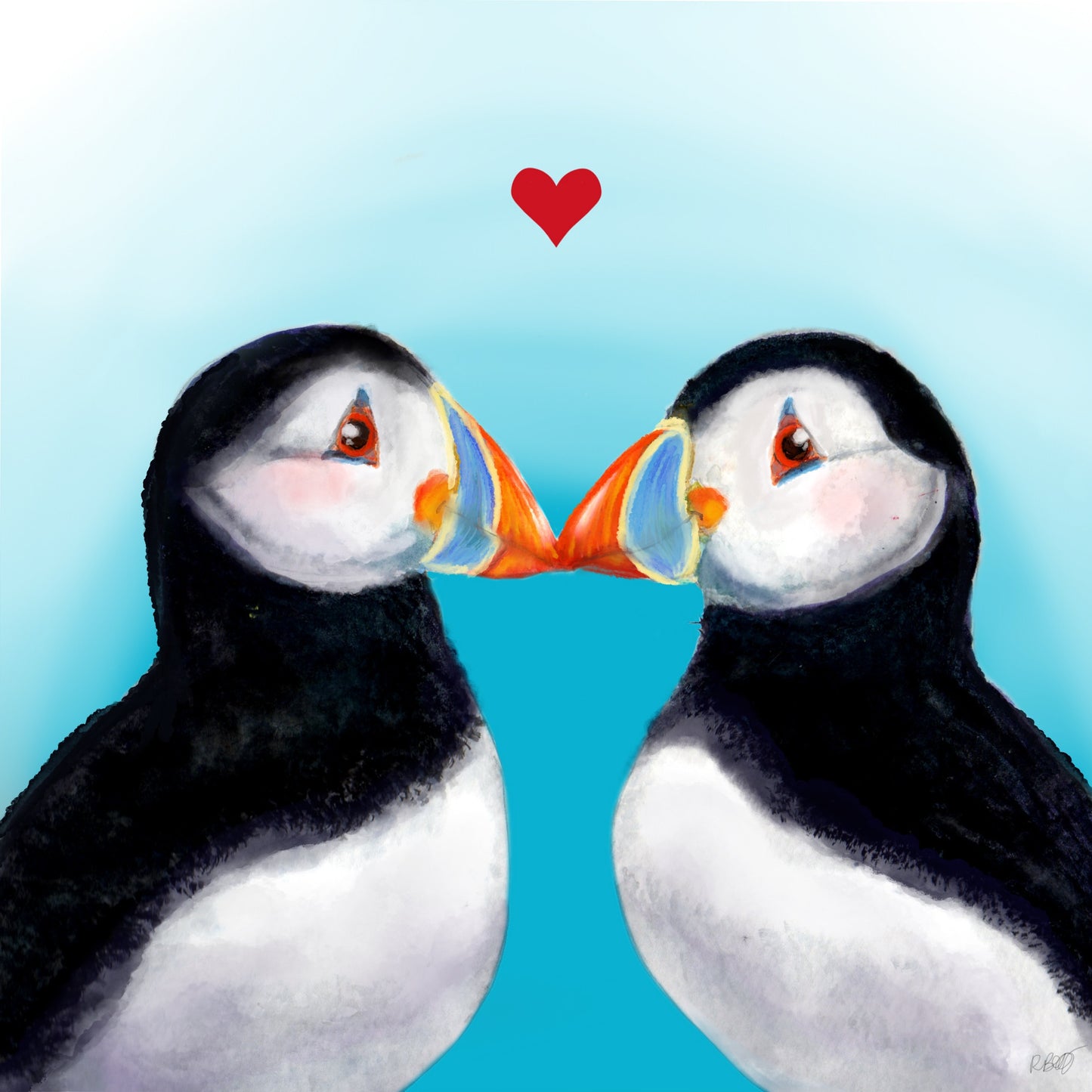 Peckin’ Puffin Card
