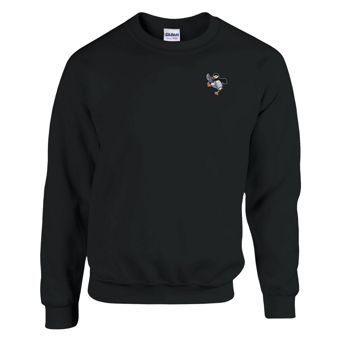 Puffin Prints Locally Printed Gildan Sweatshirt with Puffin Emblem