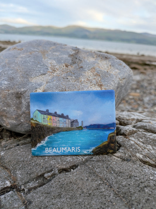 Puffin Prints Ceramic Artist Print Magnet - Beaumaris Houses