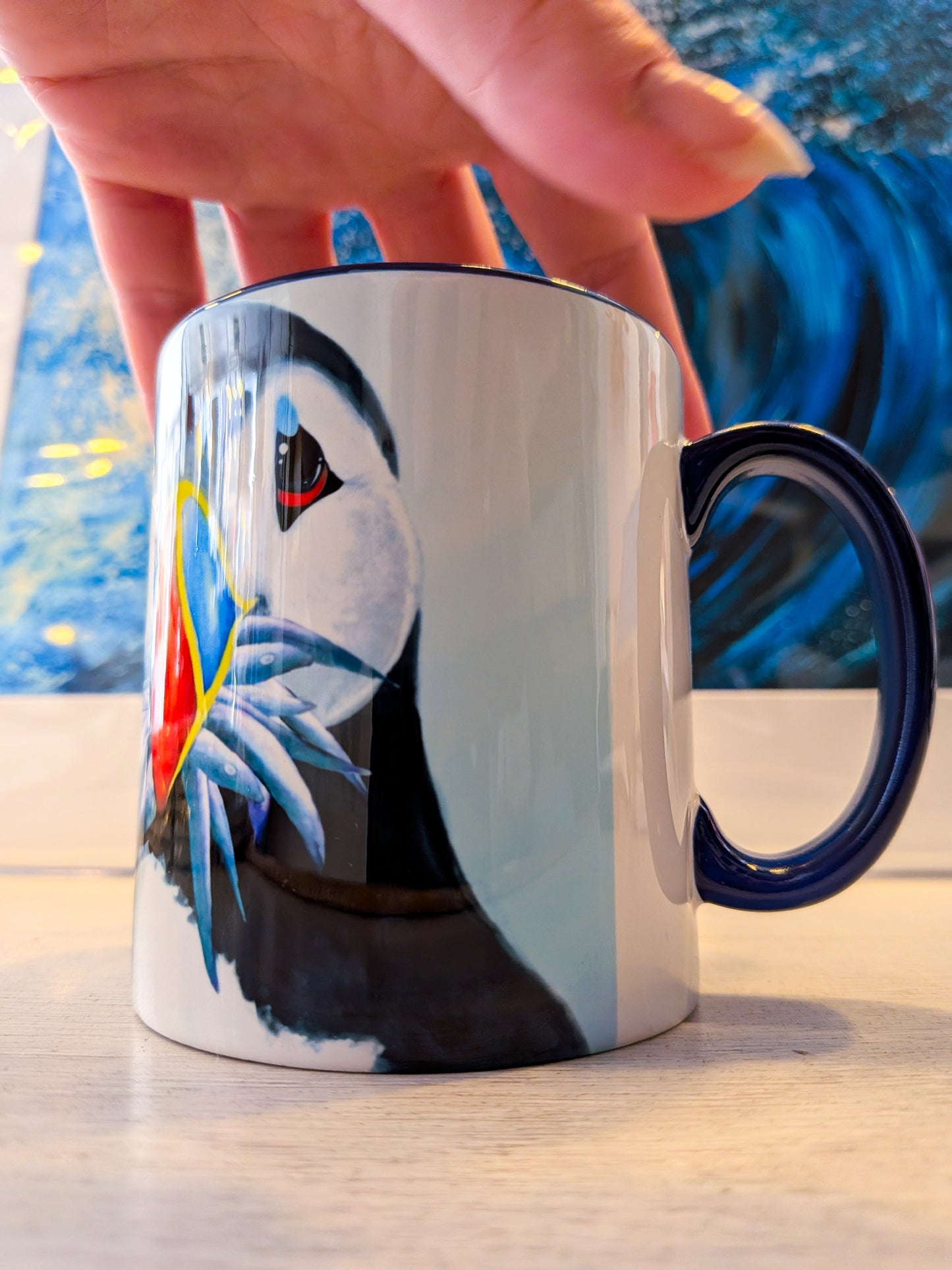 Puffin Prints Ceramic Two Colour Mug - Stuffin’ Puffin