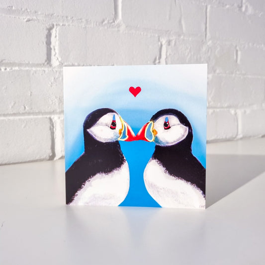 Peckin’ Puffin Card