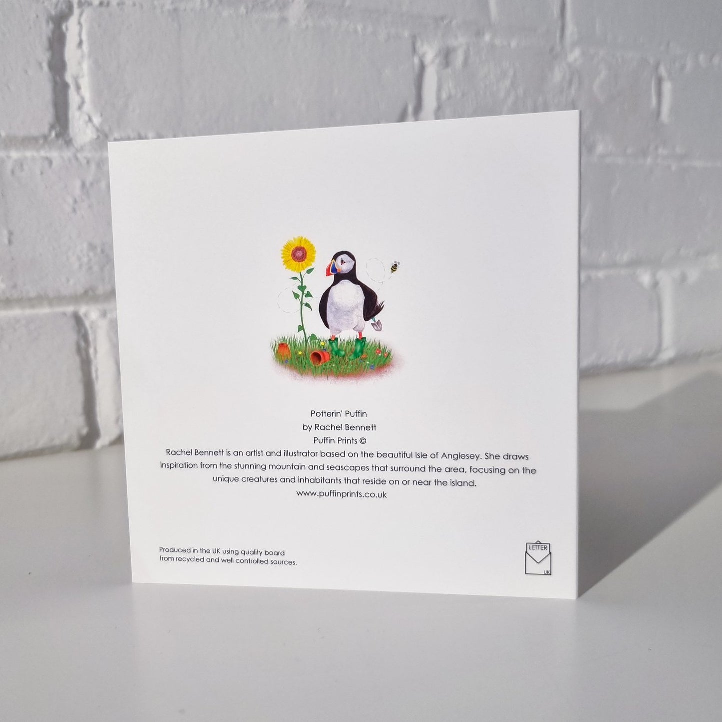 Potterin’ Puffin Card