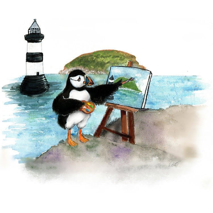 Paintin’ Puffin Card