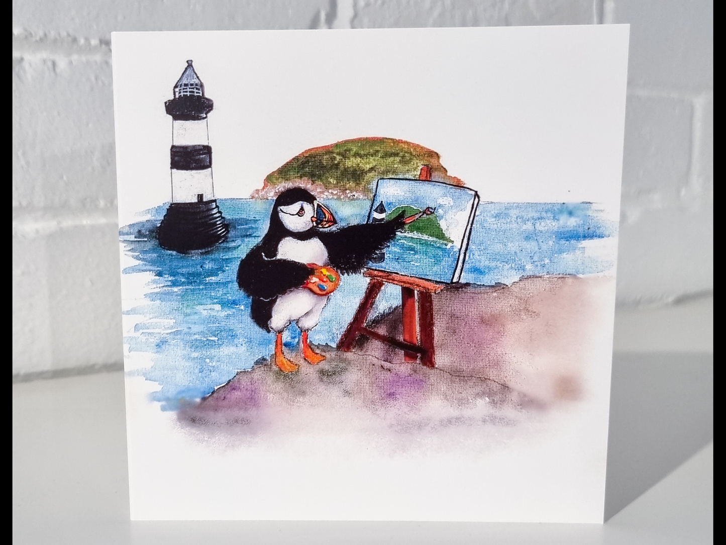 Paintin’ Puffin Card