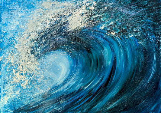 Glas Waves - Original Painting by Rachel Bennett