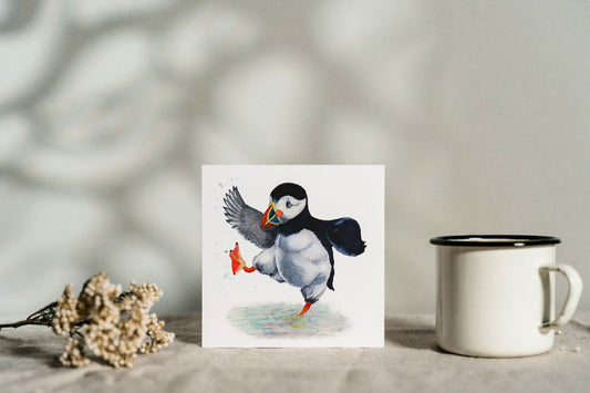 Paddlin puffin greeting card
puffin greeting card puffin wildlife artist bird dancing puffin 
puffin birthday card